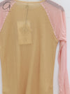 BASERANGE 25 Early Spring GENE Long Sleeve T-Shirt BAS-TOGNL-LW-SP25-HF HEN YELLOW/BUIO PINK